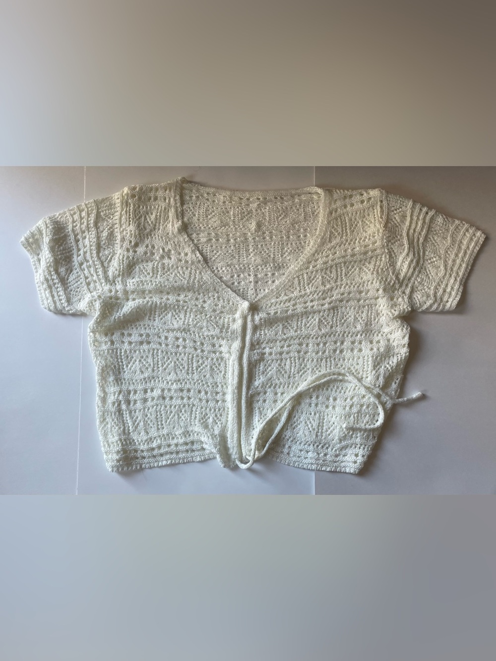 Boho Lightweight Crochet Knit Top Festival Beachy Summery Layer